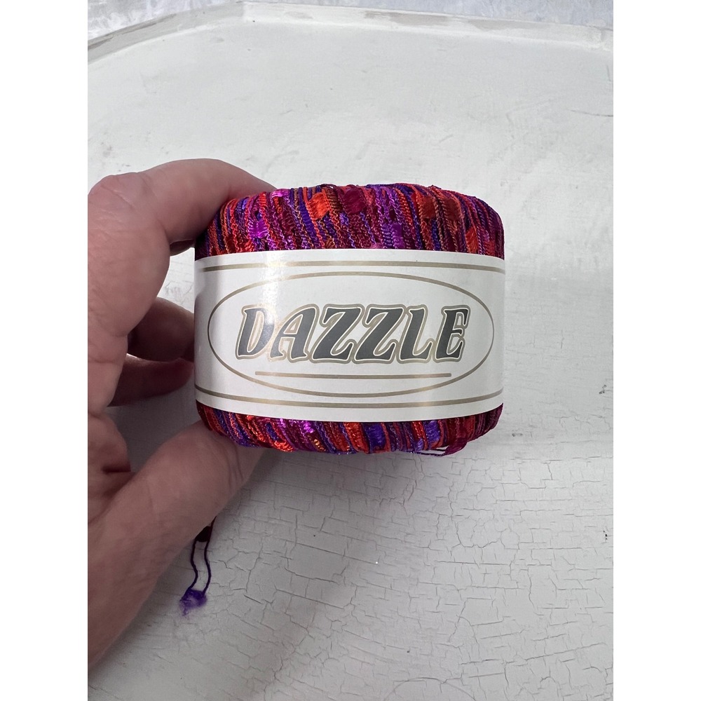 Dazzle Ladder Yarn Multi Color Purple Red Orange 100% Nylon 25g 82yds RN 119996